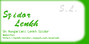 szidor lenkh business card